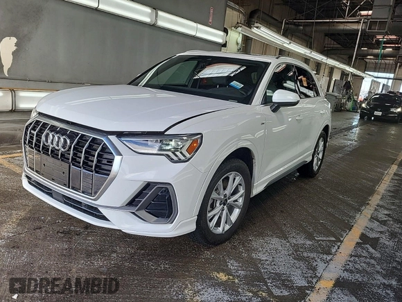 2023 Audi Q3 S line Premium with VIN WA1DECF34P1107427, listed as a IAAI auction lot 42845142 with 43,670 mi miles and . Bid and sale history available at DreamBid. Image 8.