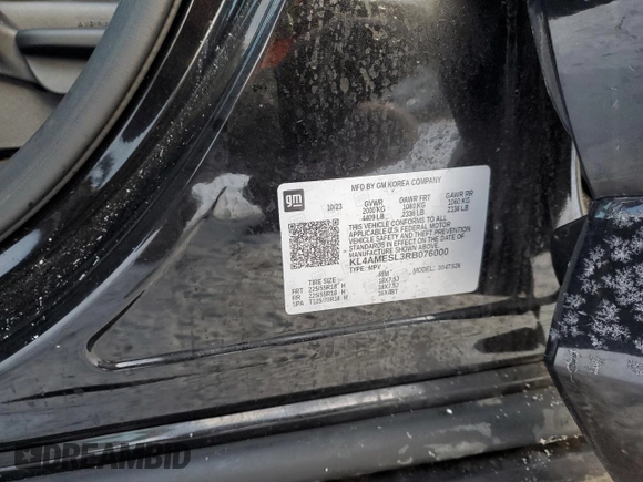 2024 Buick Encore GX Sport Touring with VIN KL4AMESL3RB076000, listed as a Copart auction lot 43975065 with 16,433 mi miles and Salvage title. Bid and sale history available at DreamBid. Image 15.