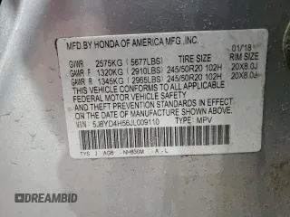 2018 Acura MDX Technology z VIN 5J8YD4H56JL009110, wystawiony jako Copart lot #51992115 z przebiegiem 109 258 mil mil oraz Szkoda całkowita • Salvage title. Historia ofert i sprzedaży dostępna na DreamBid. Obrazek 15.