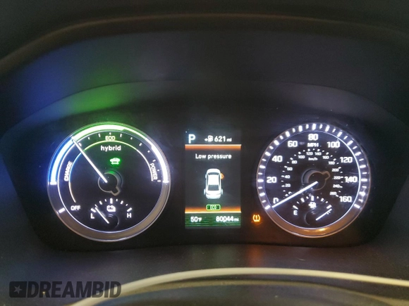 2019 Hyundai Sonata Hybrid SE with VIN KMHE24L32KA090936, listed as a Copart auction lot 49144353 with 80,044 mi miles. Bid and sale history available at carsss.com. Image 9.
