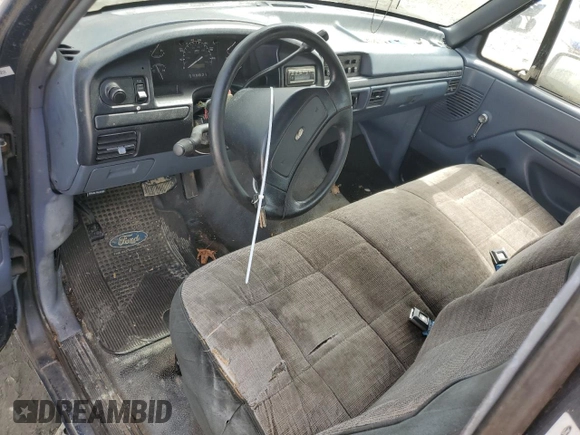 1992 Ford F-150 with VIN 1FTDF15Y7NPA55225, listed as a Copart auction lot 72142614 with 0 mi miles and Salvage Title. Bid and sale history available at carsss.com. Image 8.