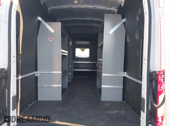 2023 Ford Transit Cargo with VIN 1FTBW3X85PKB46431, listed as a IAAI auction lot 40953719 with 17,997 mi miles. Bid and sale history available at carsss.com. Image 8.