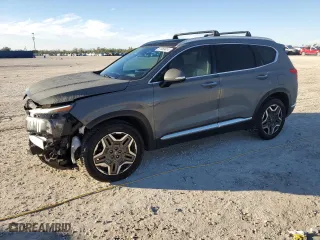 2021 Hyundai Santa Fe Limited with VIN 5NMS44AL9MH335695, listed as a Copart auction lot 87069814 with 72,218 mi miles and Salvage Title. Bid and sale history available at carsss.com. Image 1.