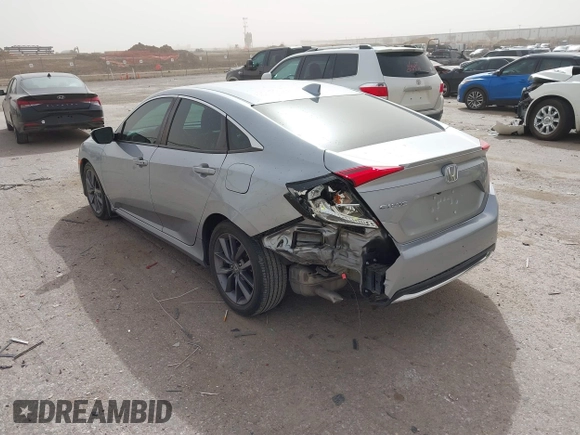 2020 Honda Civic Sedan EX with VIN 19XFC1F39LE000129, listed as a IAAI auction lot 41803070 with 38,638 mi miles. Bid and sale history available at carsss.com. Image 3.