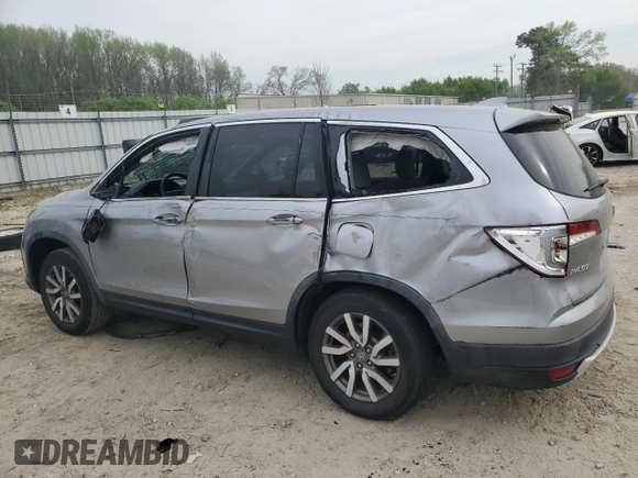 2020 Honda Pilot EX-L with VIN 5FNYF5H59LB020770, listed as a Copart auction lot 51769405 with 38,063 mi miles and Salvage Title. Bid and sale history available at carsss.com. Image 2.