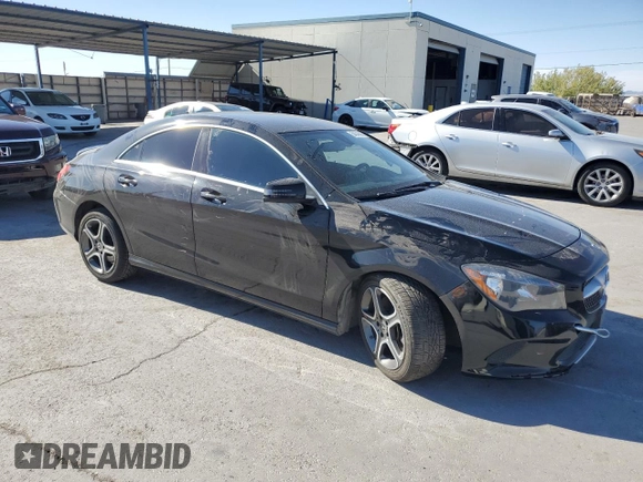 2018 Mercedes-Benz CLA with VIN WDDSJ4EB8JN556543, listed as a Copart auction lot 54046885 with 99,293 mi miles and Salvage Title. Bid and sale history available at carsss.com. Image 4.