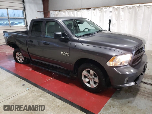 2018 Ram 1500 Express with VIN 1C6RR7FG6JS282197, listed as a Copart auction lot 82840704 with 150,019 mi miles and Salvage title. Bid and sale history available at DreamBid. Image 4.