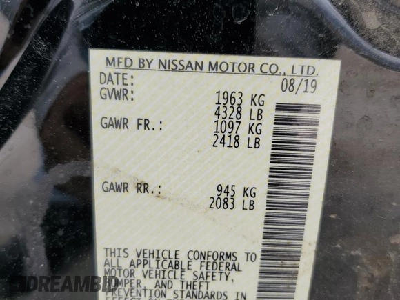 2020 Nissan Altima S z VIN 1N4BL4BV9LC145580, wystawiony jako Copart lot #49743845 z przebiegiem 167 136 mil mil oraz Szkoda całkowita • Salvage title. Historia ofert i sprzedaży dostępna na DreamBid. Obrazek 14.