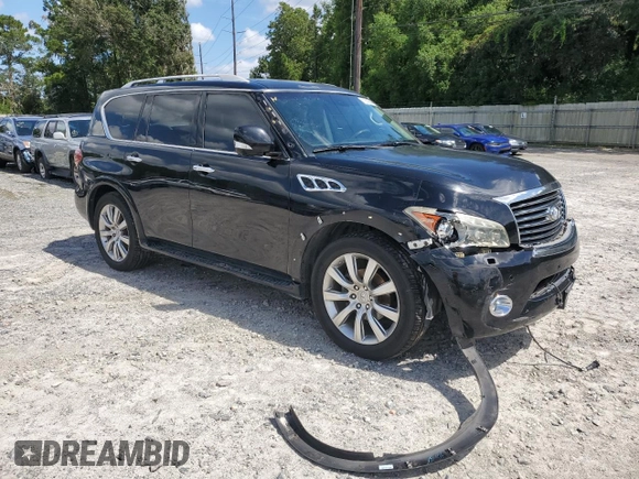 2013 Infiniti QX56 with VIN JN8AZ2NF4D9550326, listed as a Copart auction lot 70516844 with 203,847 mi miles and Salvage Title. Bid and sale history available at carsss.com. Image 4.