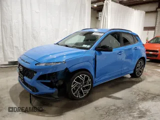 2022 Hyundai Kona N Line with VIN KM8K3CA32NU840142, listed as a Copart auction lot 50141955 with 16,941 mi miles and Salvage Title. Bid and sale history available at carsss.com. Image 1.