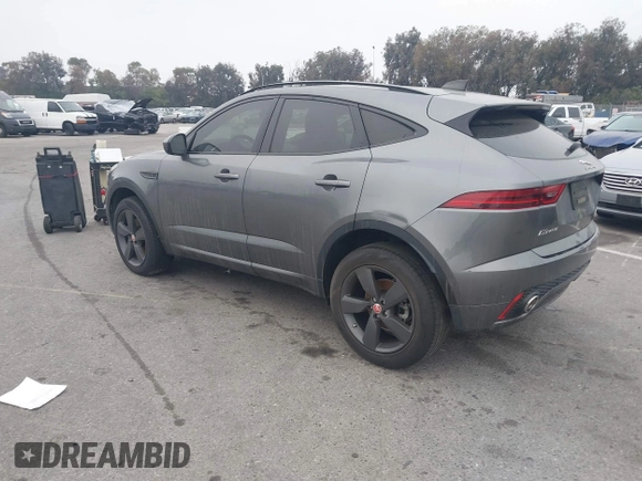2020 Jaguar E-PACE Checkered Flag Edition with VIN SADF12FX5L1Z87737, listed as a IAAI auction lot 41693995 with 52,100 mi miles. Bid and sale history available at carsss.com. Image 3.