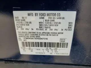 2017 Ford Police Interceptor Utility z VIN 1FM5K8ATXHGD67316, wystawiony jako Copart lot #84960974 z przebiegiem 163 218 mil mil oraz Czysty tytuł • Clean title. Historia ofert i sprzedaży dostępna na DreamBid. Obrazek 13.