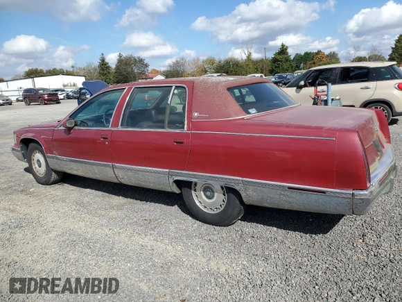 1994 Cadillac Fleetwood z VIN 1G6DW52P8RR719354, wystawiony jako Copart lot #77161044 z przebiegiem 154 480 mil mil oraz Czysty tytuł • Clean title. Historia ofert i sprzedaży dostępna na DreamBid. Obrazek 2.