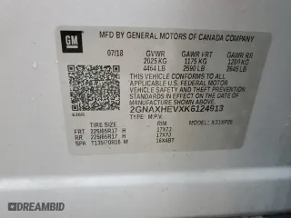 2019 Chevrolet Equinox LS with VIN 2GNAXHEVXK6124913, listed as a Copart auction lot 89211045 with 53,807 mi miles and Salvage Title. Bid and sale history available at carsss.com. Image 12.