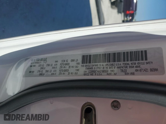 2017 Ram 1500 Express с VIN 1C6RR6KT4HS700960, выставлен на аукционе Copart как лот 48403695 с пробегом 102 458 миль миль и Списание • Salvage title. История ставок и продаж доступна на DreamBid. Изображение 15.