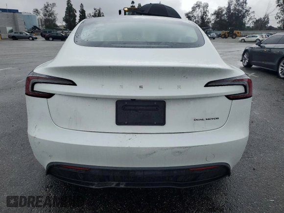 2024 Tesla Model 3 Long Range with VIN 5YJ3E1EB2RF819623, listed as a Copart auction lot 44814315 with 4,400 mi miles and Salvage Title. Bid and sale history available at DreamBid. Image 6.