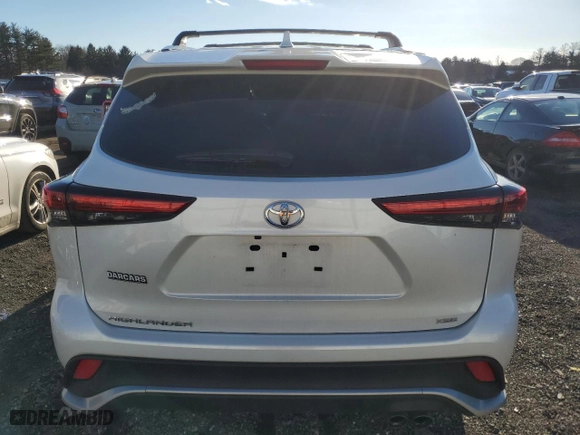 2023 Toyota Highlander L with VIN 5TDKDRAH4PS507612, listed as a Copart auction lot 43244805 with 21,629 mi miles and Salvage Title. Bid and sale history available at carsss.com. Image 6.