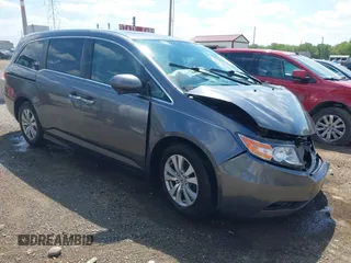 2014 Honda Odyssey EX-L z VIN 5FNRL5H60EB117218, wystawiony jako IAAI lot #42201739 z przebiegiem 184 586 mil mil oraz . Historia ofert i sprzedaży dostępna na DreamBid. Obrazek 1.