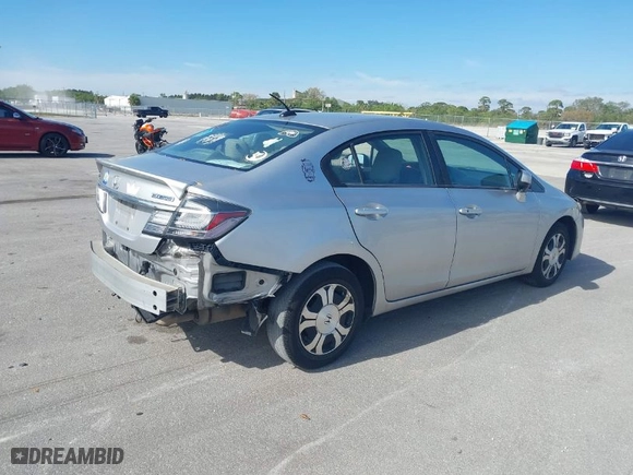 2014 Honda Civic Hybrid with VIN 19XFB4F23EE001744, listed as a IAAI auction lot 41261440 with 196,201 mi miles. Bid and sale history available at carsss.com. Image 4.