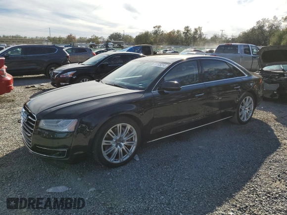 2015 Audi A8 L 4.0T with VIN WAU32AFD3FN002339, listed as a Copart auction lot 87305014 with 165,249 mi miles and Clean Title. Bid and sale history available at carsss.com. Image 1.
