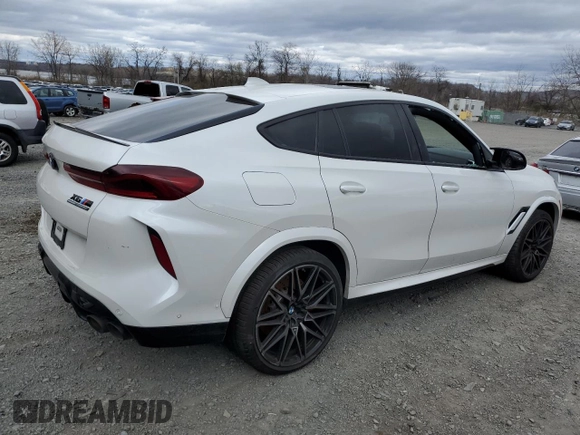 2022 BMW X6 M with VIN 5YMCY0C09N9J70336, listed as a Copart auction lot 52682365 with 0 mi miles and Salvage Title. Bid and sale history available at carsss.com. Image 3.