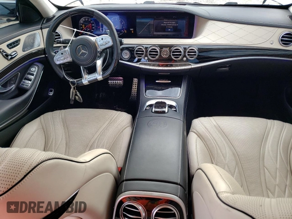 2019 Mercedes-Benz S-Class AMG S 63 with VIN WDDUG8JB2KA491718, listed as a Copart auction lot 68649454 with 34,414 mi miles and Non Repairable. Bid and sale history available at carsss.com. Image 8.