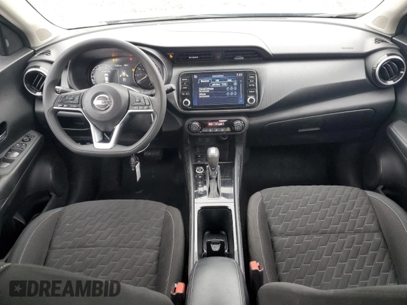 2021 Nissan Kicks SV with VIN 3N1CP5CV0ML470067, listed as a Copart auction lot 45164195 with 35,166 mi miles and Salvage Title. Bid and sale history available at DreamBid. Image 8.