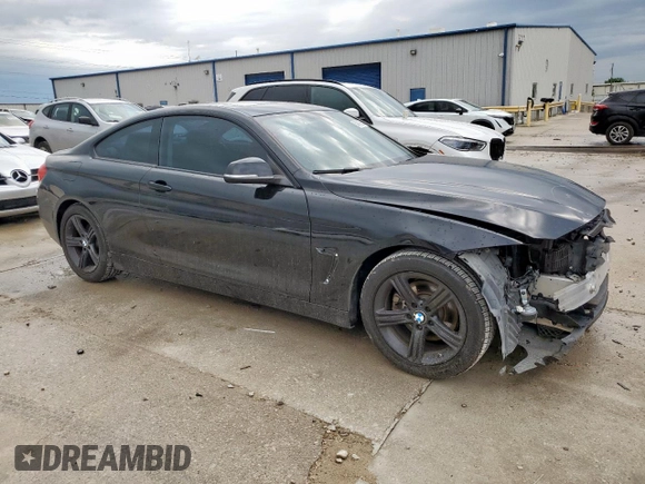 2014 BMW 4 Series 428i with VIN WBA3N3C51EF711635, listed as a Copart auction lot 54813555 with 110,285 mi miles and Salvage title. Bid and sale history available at DreamBid. Image 4.