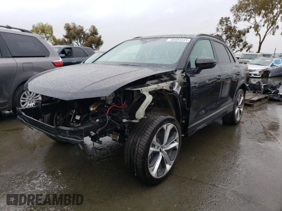 2021 Audi Q3 S line Premium with VIN WA1DECF38M1012560, listed as a Copart auction lot 40304343 with 20,107 mi miles. Bid and sale history available at carsss.com. Image 1.