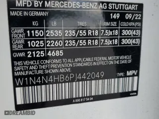 2023 Mercedes-Benz GLA with VIN W1N4N4HB6PJ442049, listed as a Copart auction lot 47623035 with 38,356 mi miles and Salvage Title. Bid and sale history available at carsss.com. Image 14.