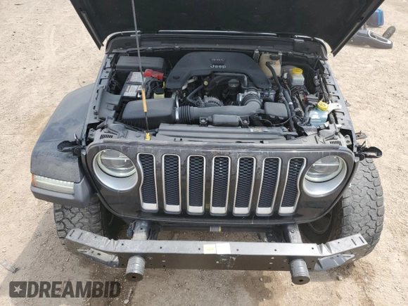 2018 Jeep Wrangler Unlimited Sahara with VIN 1C4HJXEG0JW141101, listed as a Copart auction lot 56573195 with 143,854 mi miles and Salvage title. Bid and sale history available at DreamBid. Image 11.