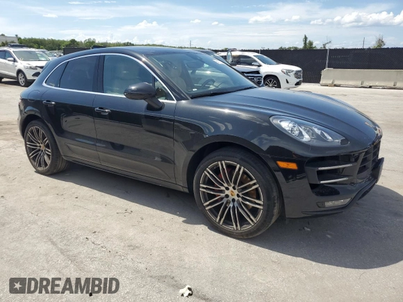 2016 Porsche Macan Turbo with VIN WP1AF2A53GLB94524, listed as a Copart auction lot 64172035 with 44,619 mi miles and Salvage title. Bid and sale history available at DreamBid. Image 4.