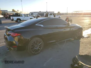 2017 Infiniti Q60 Red Sport 400 with VIN JN1FV7EL4HM701896, listed as a Copart auction lot 80770654 with 96,708 mi miles and Salvage Title. Bid and sale history available at carsss.com. Image 3.