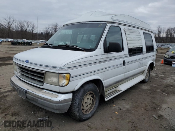 1993 Ford Econoline Cargo with VIN 1FDEE14N8PHA30213, listed as a Copart auction lot 88100175 with 87,897 mi miles and Clean Title. Bid and sale history available at carsss.com. Image 1.