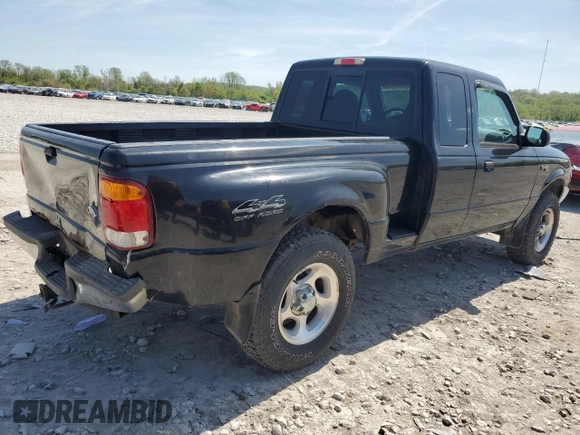 1999 Ford Ranger XLT with VIN 1FTZR15X8XTB13048, listed as a Copart auction lot 53948805 with 154,436 mi miles and Salvage title. Bid and sale history available at DreamBid. Image 3.