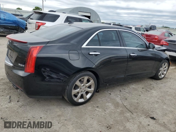 2013 Cadillac ATS with VIN 1G6AA5RX6D0139508, listed as a Copart auction lot 58381625 with 77,604 mi miles and Salvage title. Bid and sale history available at DreamBid. Image 3.