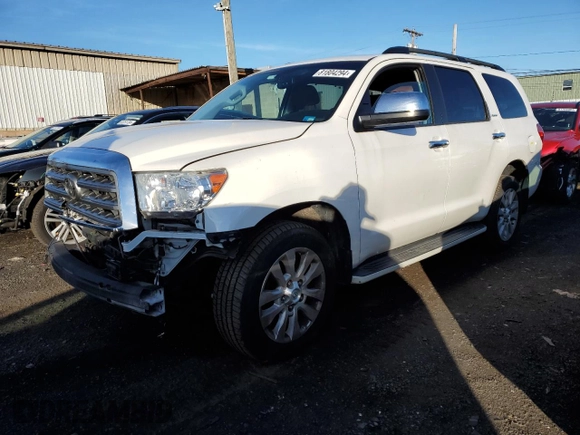 2015 Toyota Sequoia Platinum with VIN 5TDDY5G18FS117921, listed as a Copart auction lot 81804294 with 129,679 mi miles and Salvage Title. Bid and sale history available at carsss.com. Image 1.