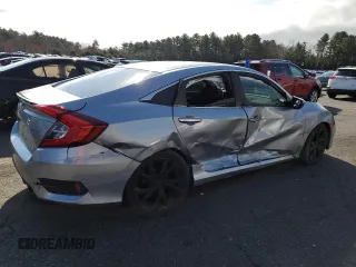 2019 Honda Civic Sport with VIN 2HGFC2F86KH602444, listed as a Copart auction lot 52155755 with 51,477 mi miles and Salvage Title. Bid and sale history available at DreamBid. Image 3.