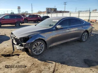 2015 Hyundai Genesis 3.8L with VIN KMHGN4JE0FU027942, listed as a Copart auction lot 89259345 with 120,717 mi miles and Salvage Title. Bid and sale history available at carsss.com. Image 1.