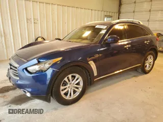 2016 Infiniti QX70 with VIN JN8CS1MU3GM670076, listed as a Copart auction lot 43869155 with 104,050 mi miles and Salvage Title. Bid and sale history available at DreamBid. Image 1.