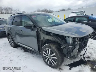 2022 Nissan Pathfinder Platinum with VIN 5N1DR3DK7NC211119, listed as a Copart auction lot 48233615 with 30,638 mi miles and Salvage Title. Bid and sale history available at carsss.com. Image 4.
