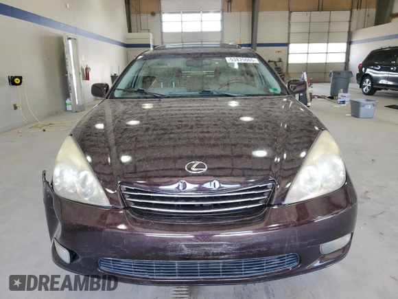 2003 Lexus ES 300 with VIN JTHBF30G030105503, listed as a Copart auction lot 53875065 with 332,920 mi miles and Salvage Title. Bid and sale history available at DreamBid. Image 5.