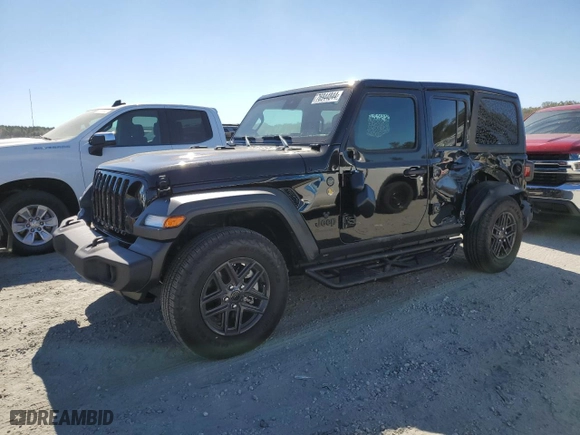 2024 Jeep Wrangler Willys with VIN 1C4PJXDN8RW159269, listed as a Copart auction lot 76944844 with 5,974 mi miles and Salvage Title. Bid and sale history available at carsss.com. Image 1.