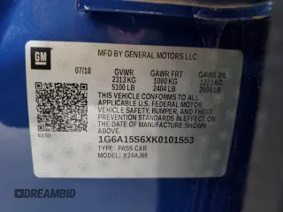 2019 Cadillac CTS-V z VIN 1G6A15S6XK0101553, wystawiony jako Copart lot #57943355 z przebiegiem 4 093 mil mil oraz Czysty tytuł • Clean title. Historia ofert i sprzedaży dostępna na DreamBid. Obrazek 12.