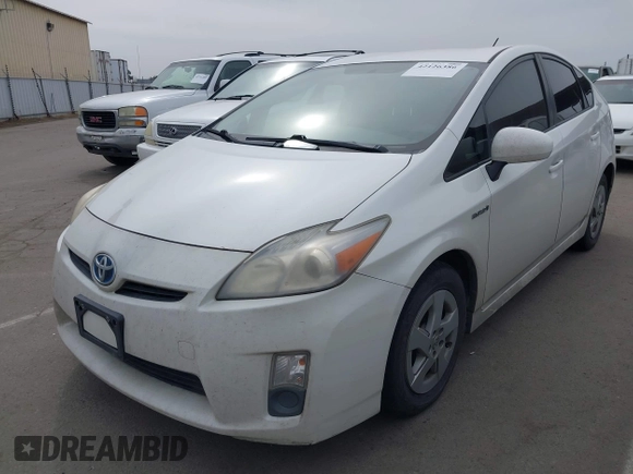 2011 Toyota Prius I with VIN JTDKN3DU3B0311577, listed as a IAAI auction lot 42126386 with 165,567 mi miles. Bid and sale history available at carsss.com. Image 17.