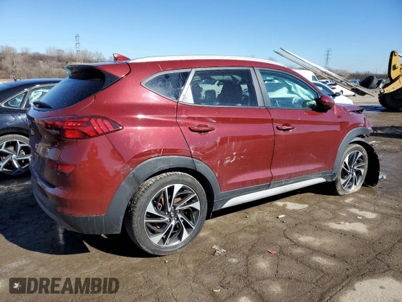2019 Hyundai Tucson Sport with VIN KM8J33AL4KU888264, listed as a Copart auction lot 46300995 with 60,418 mi miles and Clean Title. Bid and sale history available at carsss.com. Image 3.