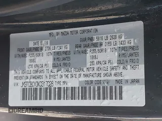 2019 Mazda CX-9 Touring z VIN JM3TCBCY0K0317028, wystawiony jako IAAI lot #41814713 z przebiegiem 155 280 mil mil oraz . Historia ofert i sprzedaży dostępna na DreamBid. Obrazek 9.