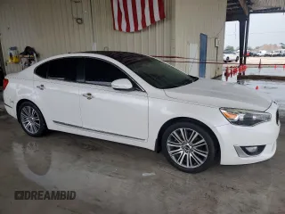 2015 Kia Cadenza Premium with VIN KNALN4D73F5197123, listed as a Copart auction lot 50657495 with 77,432 mi miles and Clean Title. Bid and sale history available at DreamBid. Image 4.