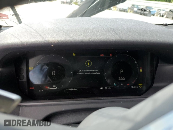 2024 Land Rover Range Rover Velar Dynamic SE with VIN SALYL2EX9RA368348, listed as a Copart auction lot 54782205 with 24,304 mi miles and Salvage title. Bid and sale history available at DreamBid. Image 9.