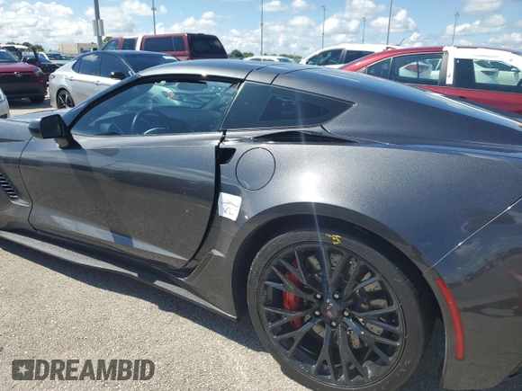 2017 Chevrolet Corvette Z06 2LZ with VIN 1G1YS2D69H5603737, listed as a Copart auction lot 73767964 with 0 mi miles and Salvage Title. Bid and sale history available at carsss.com. Image 12.